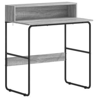 vidaXL Escritorio Con Almacenamiento Sonoma Gris 80 X 50 X 91 Cm Vidaxl