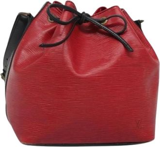 Louis Vuitton Pre-owned Bucket Bag - Dames - Vintage Tas - Rood - ONE Size - Leer - Vintage