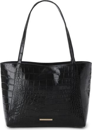 Brahmin Mona Croc Embossed Leather Tote in Black at Nordstrom