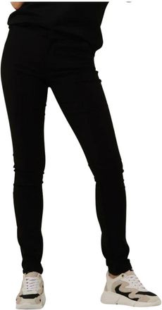 Minus Zwarte Carma Broeken Damesbroeken - Dames - Slim Fit Broeken - Zwart - 2XL - Broeken