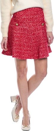 Stellah Wool-Blend Tweed A-Line Skirt