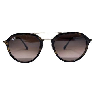 Ray-Ban Ray Ban RB4253 Double Bridge Aviator Sunglasses in Brown Acetate