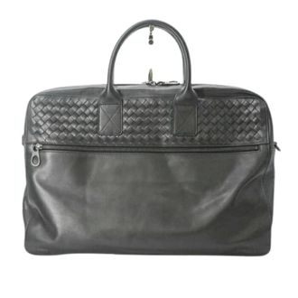 Bottega Veneta Pre-owned Handbags, male, Black, Size: ONE SIZE Pre-owned Intrecciato Shoulder Bag