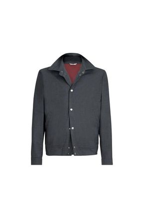 Brunello Cucinelli Virgin wool fresco outerwear jacket in Dark Grey at Nordstrom, Size 58 It
