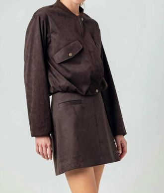 Sundays Suede Lyra Jacket In Espresso