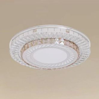Trade Shop Trade Shop - Copy Of Plafoniera Da Soffitto 65w &Oslash;50cm Led Design A Strati Cristalli Fiori Luce Fredda 08220