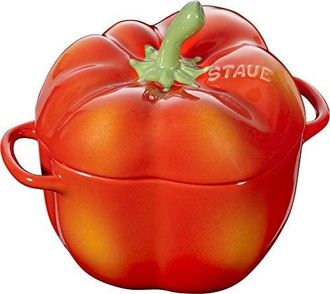 Staub Polvo Juego De 4 Pimientos Cocotte 0.5qt/0.47 L Ceramic Cer&aacute;mica Fuente Forma - Staub