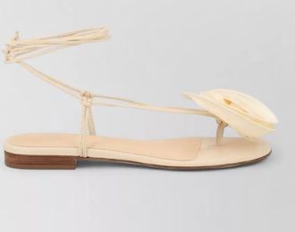 Magda Butrym leather sandals with silk flower