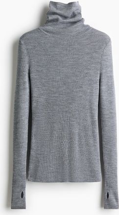 H&M Shirt aus Merinowolle - Grau