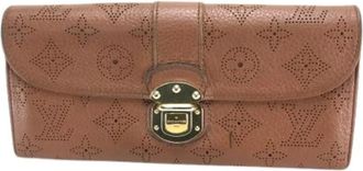 Louis Vuitton Pre-owned Mahina Long Wallet (bi-fold) - - Pre-owned - Donna - Marrone - ONE SIZE
