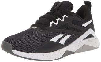 Reebok Womens Nanoflex Tr 2.0 Cross Trainer, Black/White/Pure Grey, 6