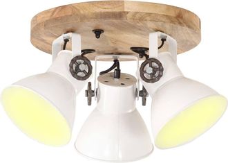 vidaXL L&aacute;mpara De Techo Industrial 25 W Blanco 42x27 Cm E27 Vidaxl