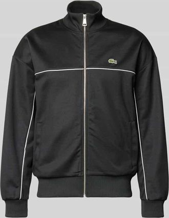 Lacoste Regular Fit Sweatjacke mit Baumwoll-Anteil in Black, Gr&ouml;&szlig;e XXXL