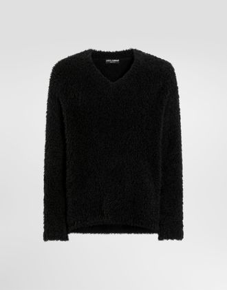 Dolce & Gabbana Alpaca Blend Pullover - Man Sweaters And Cardigans Black Xl