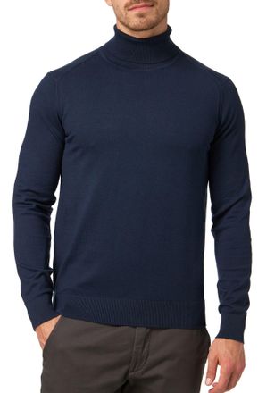 Indicode Rollkragenpullover INDICODE INBurns, Herren, Gr. XL, blau (navy), Strick, Obermaterial: 80% Baumwolle, 20% Polyester, unifarben, regular fit normal, R