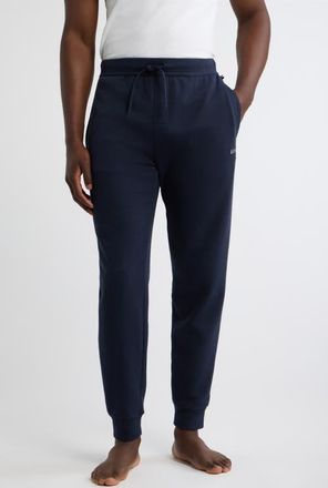 BOSS Waffle Knit Joggers in Dark Blue at Nordstrom, Size Xx-Large