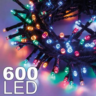 Trade Shop Trade Shop - Catena Luminosa 600 Luci Led Lucciole Multicolore Rgb Con Controller Uso Interno