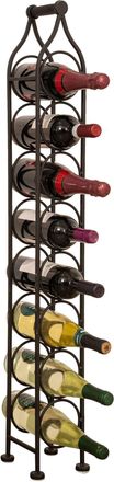 Biscottini International Biscottini - Portabotellas De Hierro Forjado Portabotellas De Vino Espumoso 105x15 Cm Expositor De Vino De Pie Para 8 Botellas Tienda De Vin