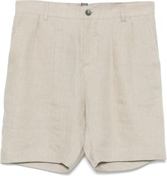 Sease Bermuda shorts met visgraatpatroon - Beige