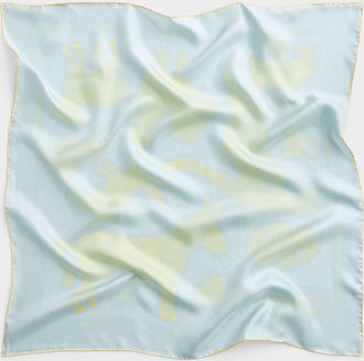 Jacquemus Mens Animal print pure silk scarf