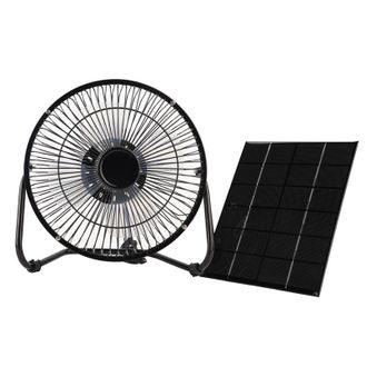 OEM Ventilador De Refrigeraci&oacute;n De Hierro Usb De 8 Pulgadas, 2,5 W, 5 W, 5 V - Panel Solar Para Exteriores, Viajes, Bater&iacute;a Externa