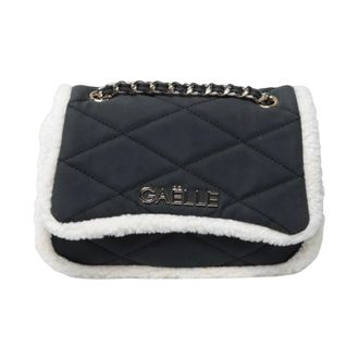 Ga&euml;lle Paris Tassen, Dames, Zwart, ONE Size, Leer, Regular Schoudertas Trapuntata