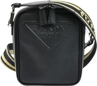 Prada Pre-owned Cross Body Bags, male, Black, Size: ONE SIZE Pre-owned Vintage Shoulder Bag