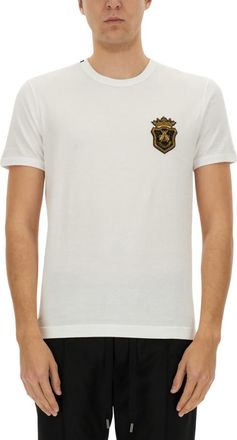 Dolce & Gabbana White Crew Neck T-Shirt