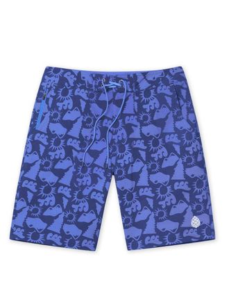 Stio | Mens CFS Board Short - 10.5, Size 31 in Cobalt Night Alpine Waves