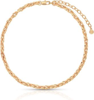 Ettika Sculpted Links Necklace in Gold at Nordstrom