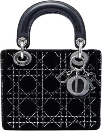 Dior Pre-owned Lady Satchel - Dames - Vintage Handtas - Zwart - ONE Size - Satijn - Vintage