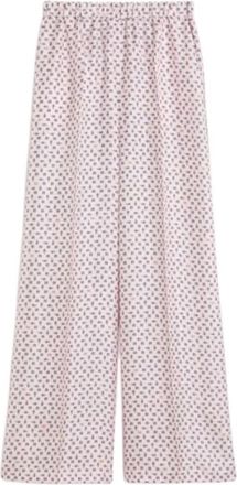 Max Mara Mxm Vischio Broeken - Dames - Wijde Broeken - Roze - M - Broeken