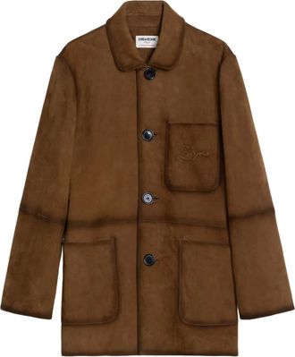 Zadig&Voltaire Venezia su&egrave;de jack met zak - Bruin