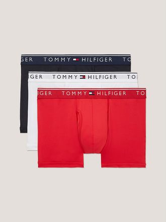 Tommy Hilfiger Mens TH Micro Trunk 3-Pack - Red - XL