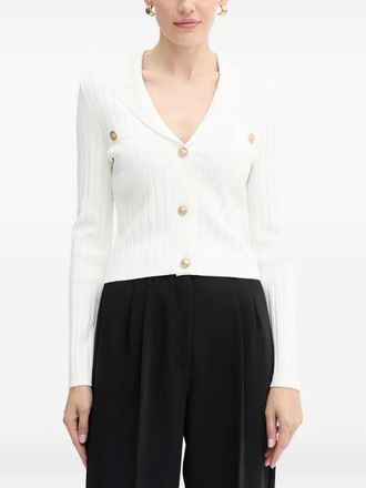 Guess Co Cardigan a coste - Bianco