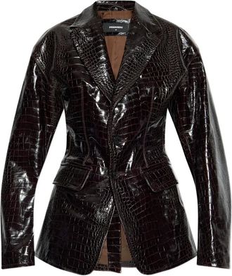 Dsquared2 Blazer con effetto coccodrillo - Marrone