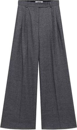 Msgm M. S.G. M. Grey Flared Trousers With Pleats