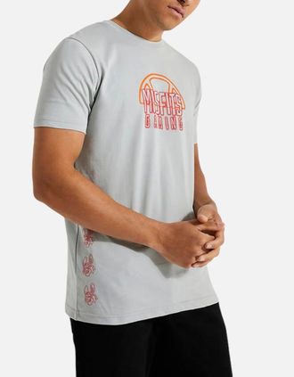 Ellesse Mens ELLESSE X MISFITS MINOR Mens T Shirts Short Sleeve Casual Summer Cotton Tee NEW - Grey - Size: 36