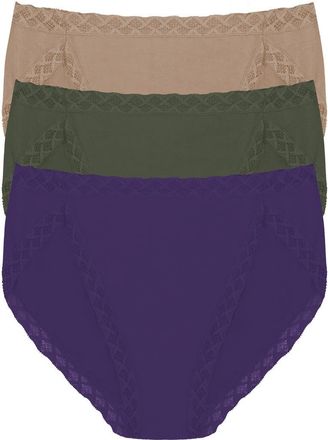 Natori Bliss 3-Pack French Cut Briefs in Gr/fli/caf at Nordstrom, Size X-Small