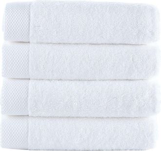 Brooks Brothers Solid Signature 4-Pack Turkish Cotton Washcloths in White at Nordstrom Rack