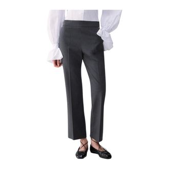 Liu Jo Pantaloni Flanella Svasati - - Trousers - Donna - Grigio - XL