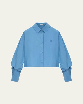 Loewe Cotton Poplin Boxy Button-Down Shirt