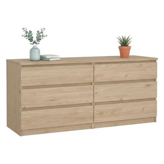Dmora Dmora - Aparador Abacadabra, Buf&eacute; De Sal&oacute;n, Aparador De Sal&oacute;n, Despensa De Cocina, 154x50 H70 Cm, Roble