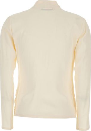 Jucca Womens Blouse V-Neck White Blouses Shirt