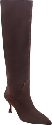 Marc Fisher Visola Pointed Toe Knee High Boot in Dark Brown at Nordstrom, Size 5.5
