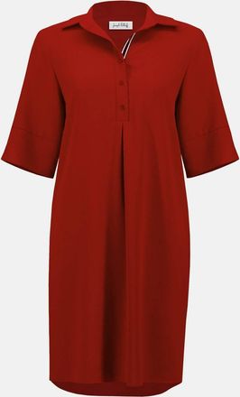 Joseph Ribkoff Womens Eggshell Straight Shirt Dress In Radiant Red