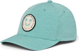 Travis Mathew Beach Club Snapback Ball Cap in Heather Bright Aqua at Nordstrom, Size One Size Oz
