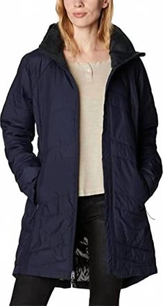Columbia Womens Crown Point Jacket In Dark Nocturnal