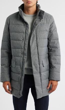 Save The Duck Gordon Puffer Jacket with Stowaway Hood in Mid Grey Melange at Nordstrom Rack, Size Xx-Large