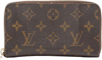 Louis Vuitton Brown Monogram Canvas Compact Zippy Wallet (Authentic Pre-Loved)